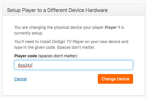6. insert code to change device