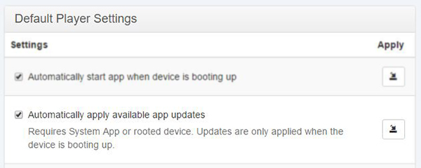 automatic update settings