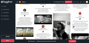 Preview of the Taggbox social media wall