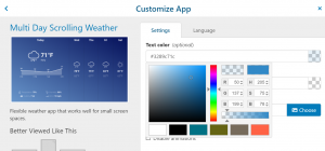 OnSign TV Weather App customization