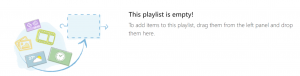 Preview of an empty playlist