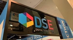 An old Digital Signage Expo banner