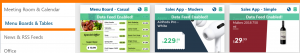 OnSign TV Menu Boards & Tables app section