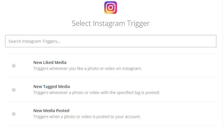 3. instagram source - liked or posted media
