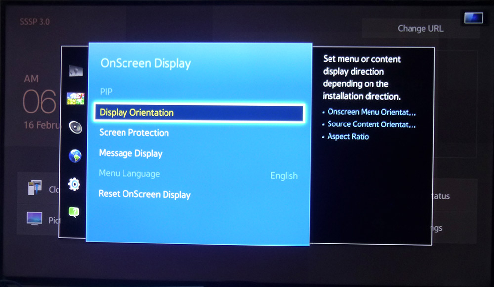 Configurar la TV Samsung para el modo vertical - OnSign TV - Digital Signage