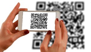 Preview of a QR code as a solution for touchless interaction