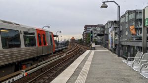 An empty train stop