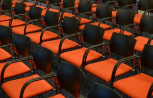 Empty seats at an amphitheater 