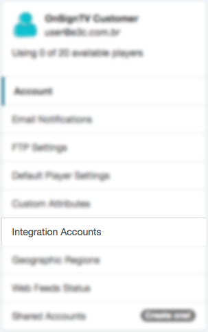 side-bar integrate accounts direction